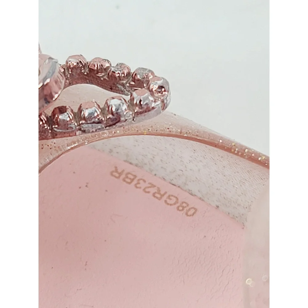 Mini Melissa Strappy Sandals For‎ Girls, Size 8, Pink.